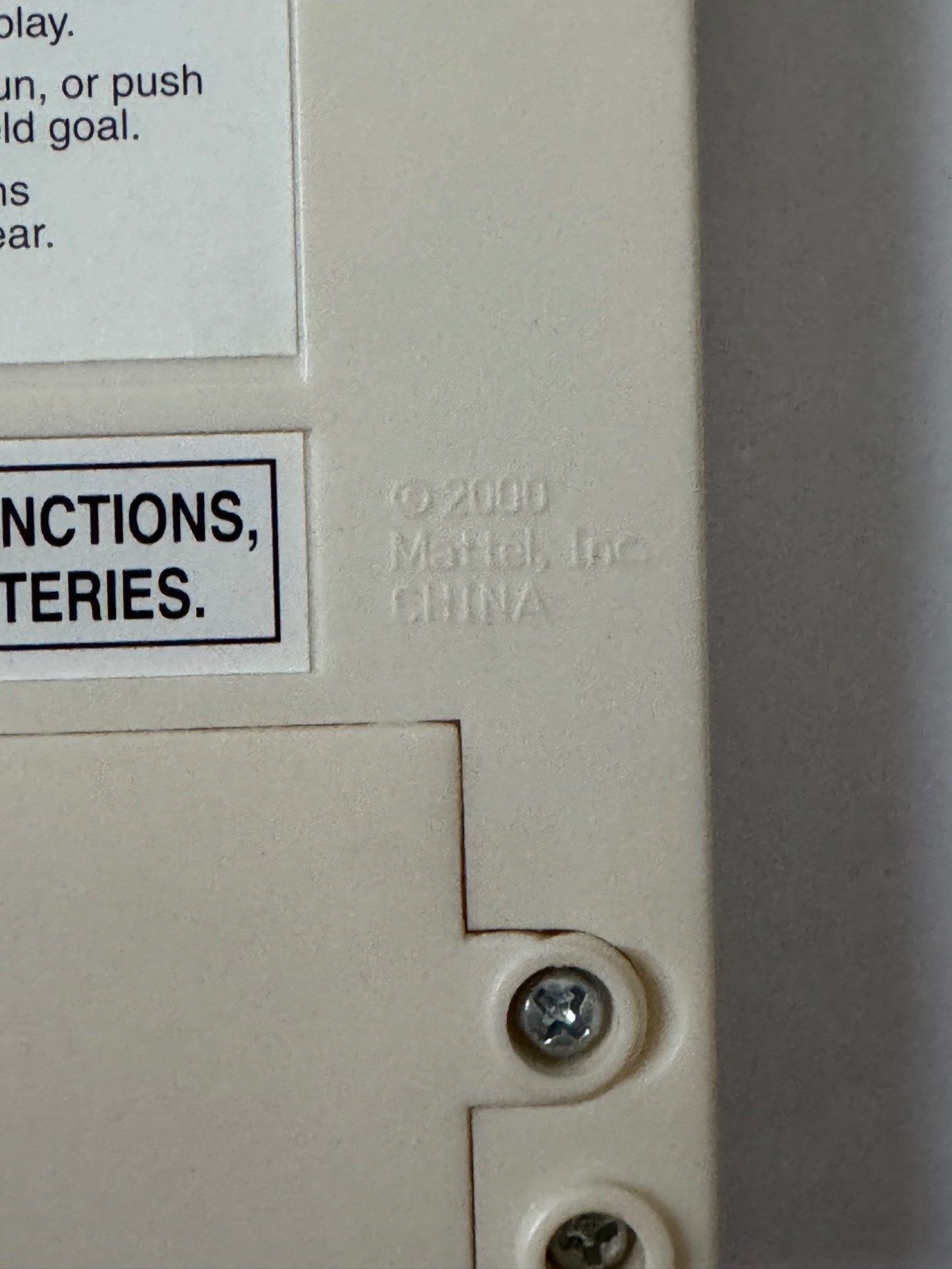 MATTEL Classic Football - Year 200 - GOOD WORKING ORDER! Vintage Football Game