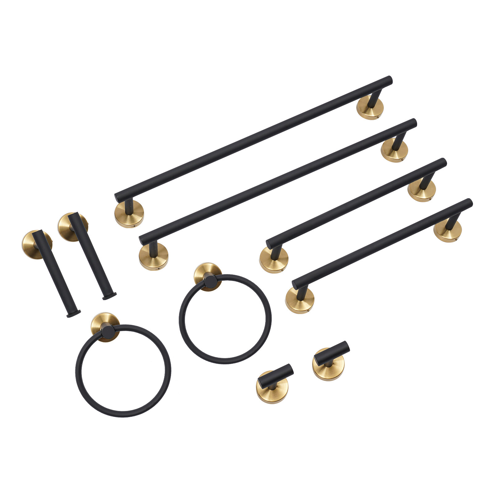 10 PCS Bathroom Hardware Set Stainless Steel Bathroom Accessory Set Towel Racks