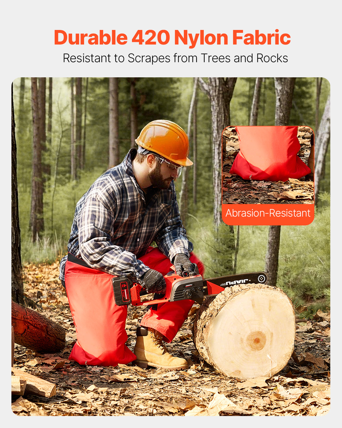 Chainsaw Chaps 39.7" Apron Style Forestry Chainsaw Safety Chaps Class C Large