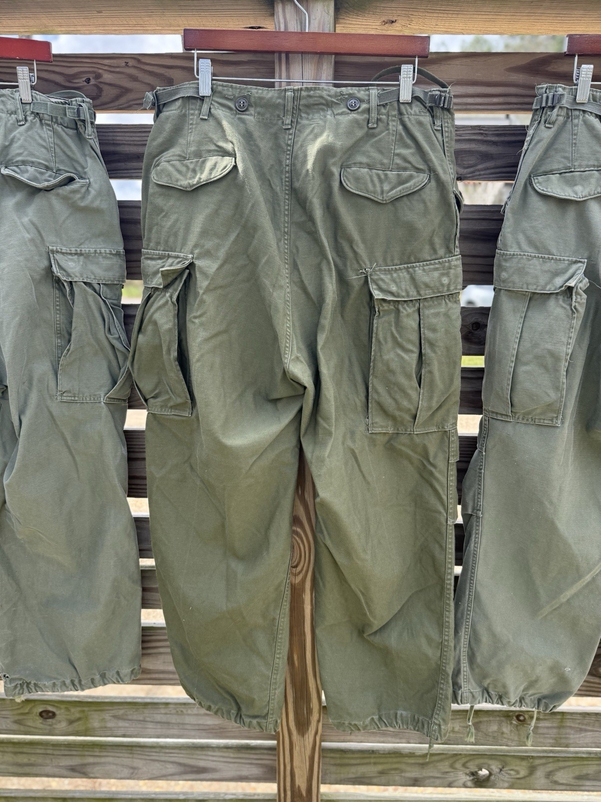 US Military M-1951 Field Trousers Korean War Era Regular Medium Green - 3 pairs