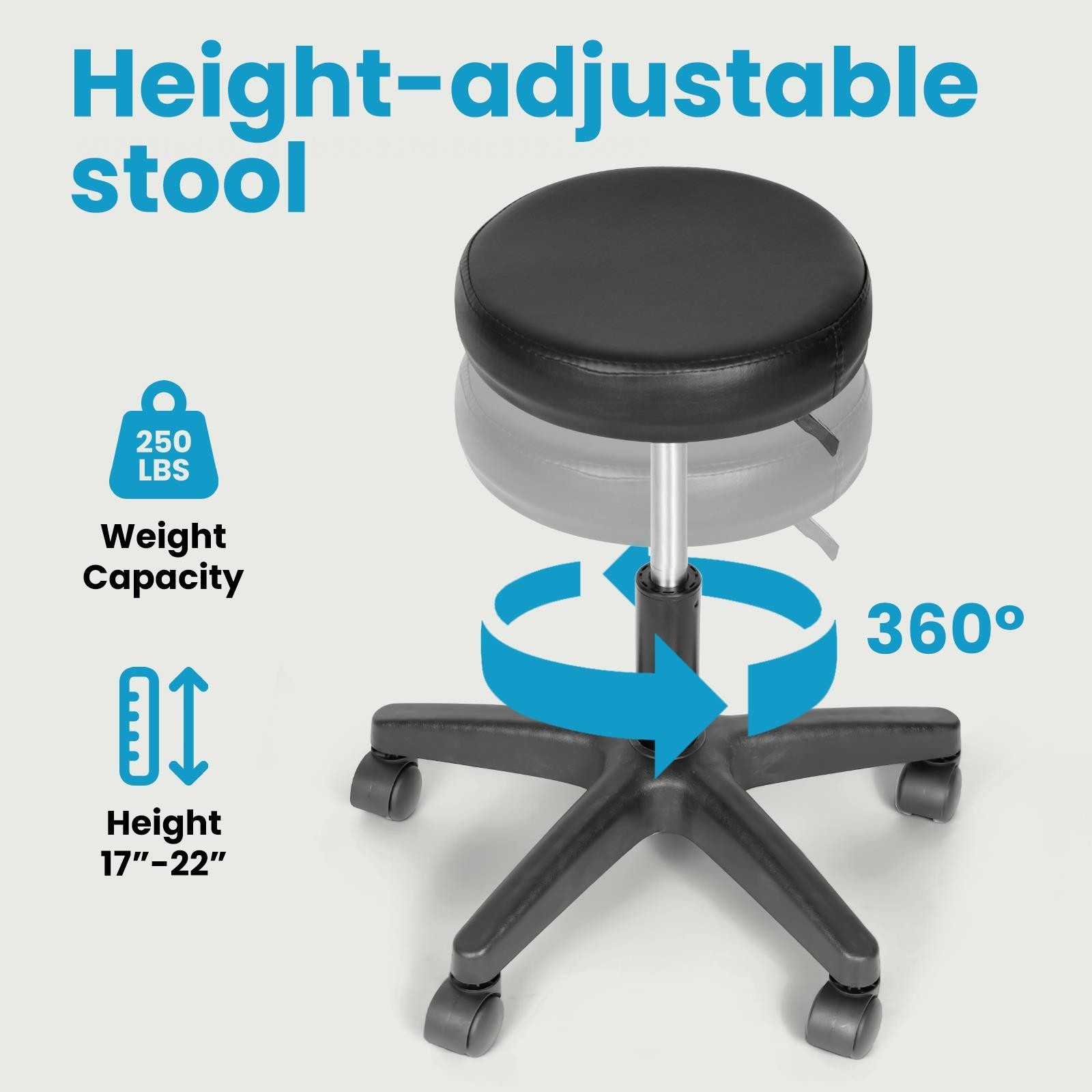 Tattoo Bed Swivel Aesthetician Chair 881LB Adjustable Massage Salon SPA Chair