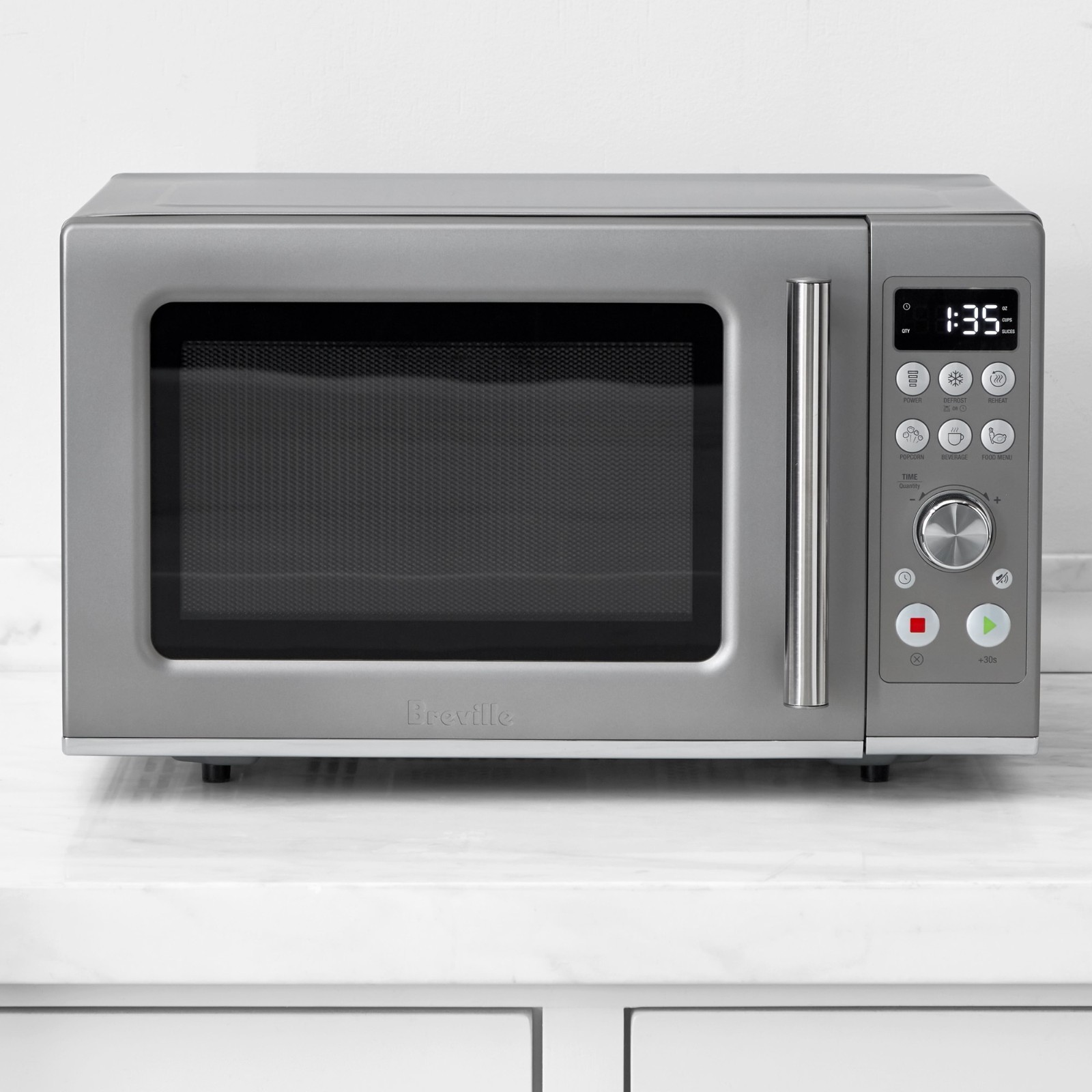 Breville BMO650SIL Compact Wave Microwave Oven–Countertop Microwave–Silver