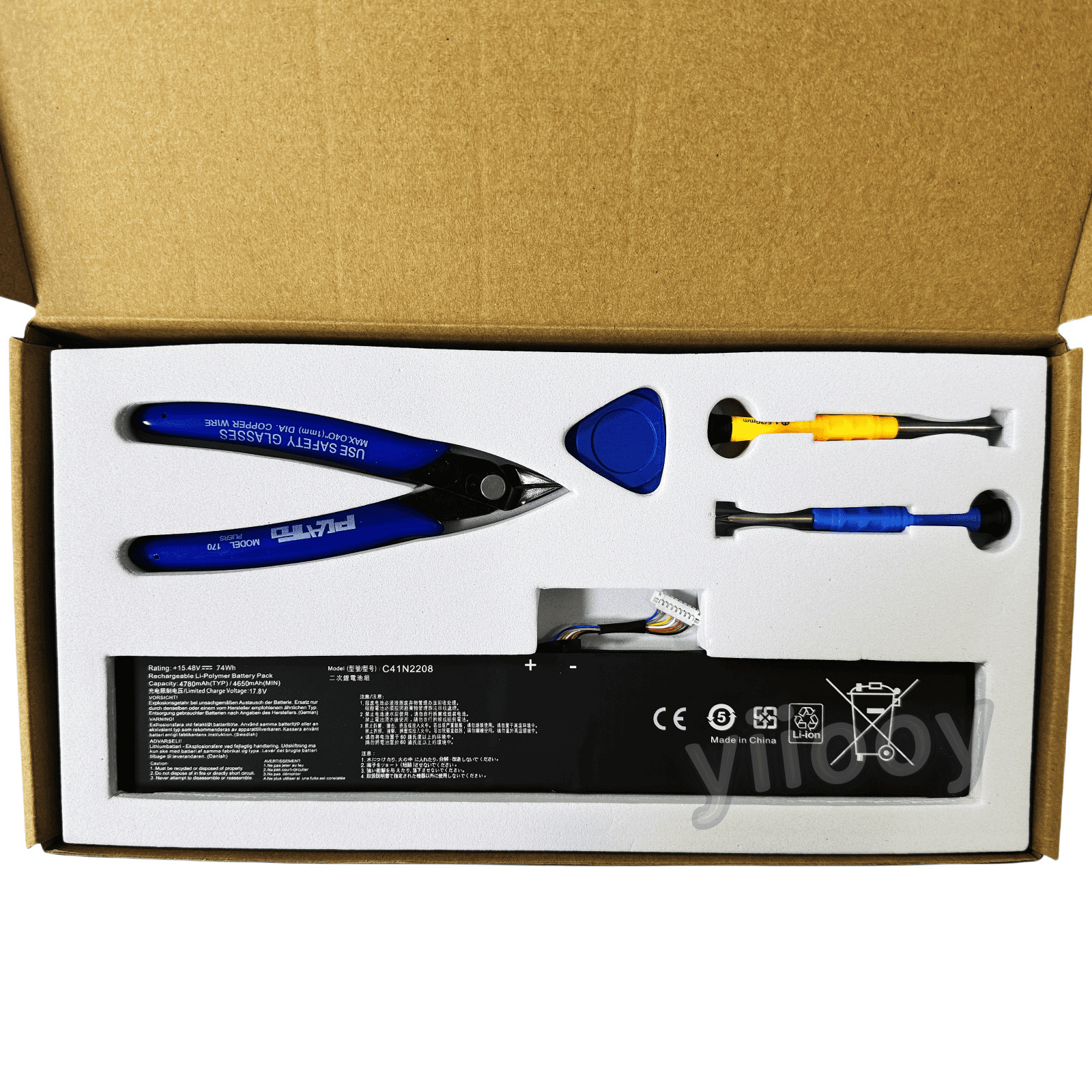 New 74Wh C41N2208 Expand Battery For Asus ROG Ally RC71L Gaming Handheld Player