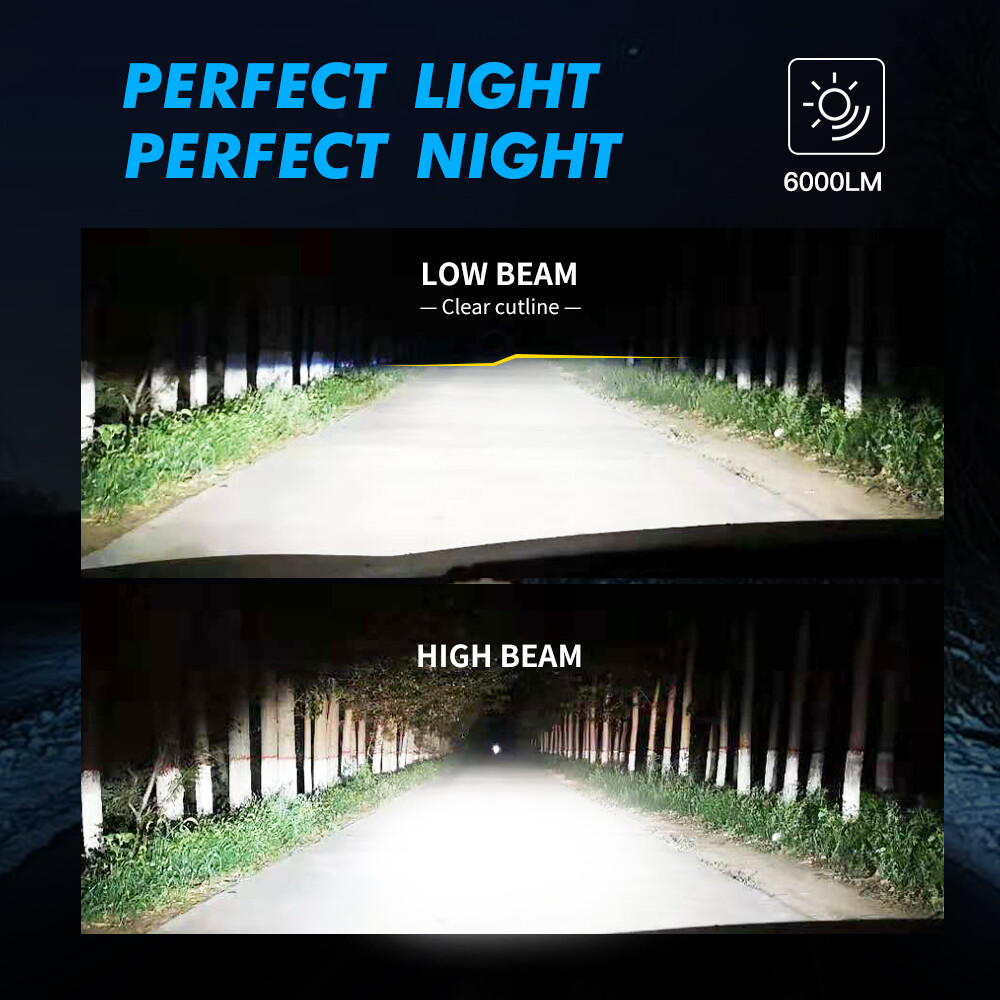 CSP H4 9003 LED Headlight Kit 6000LM 50W High Low Beam Bulbs 6000K White Lights