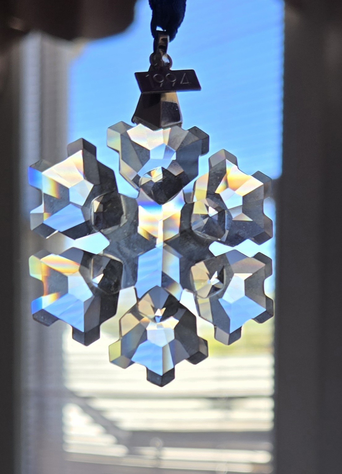 1994 Authentic Austrian Swarovski Christmas Annual Snowflake Ornament!