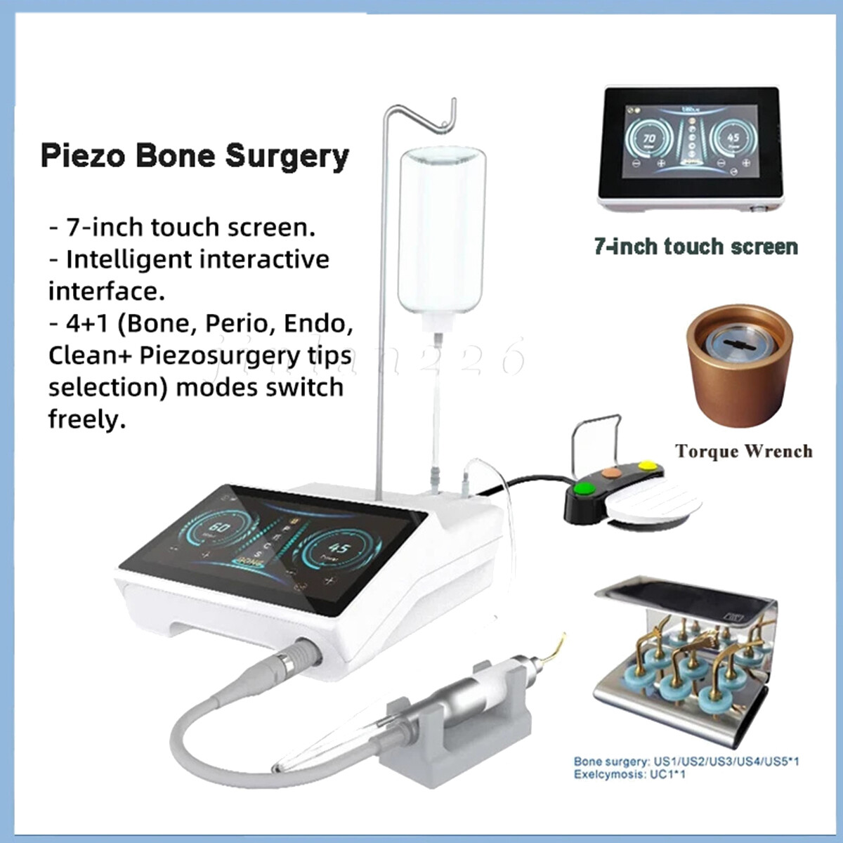 Dental Piezo Bone Cutter Piezosurgery Ultrasurgery Bone Cutter Machine Motor