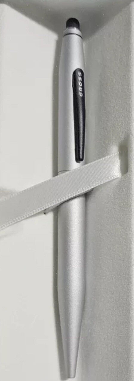 Cross Tech2 Ballpoint Pen Stylus Satin Chrome New Free Ship