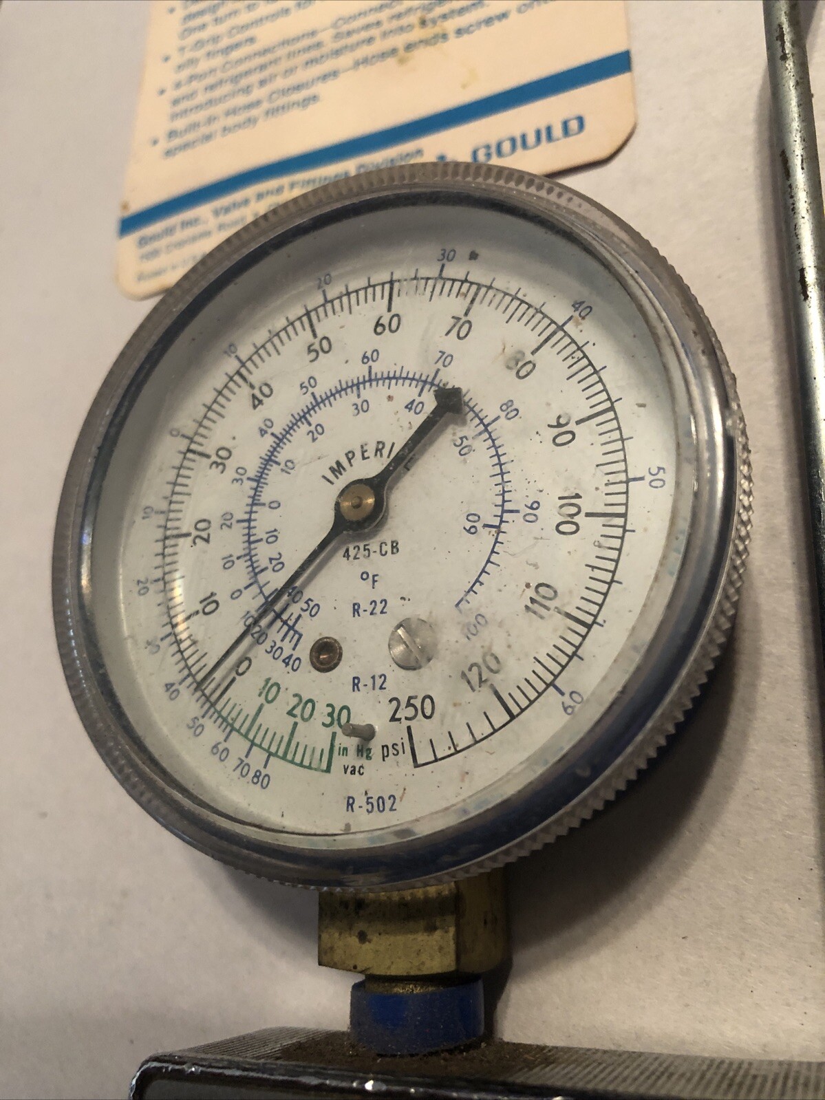 VINTAGE IMPERIAL EASTMAN REFRIGERATION SYSTEM ANALYZER WITH EXTRAS, MADE IN USA