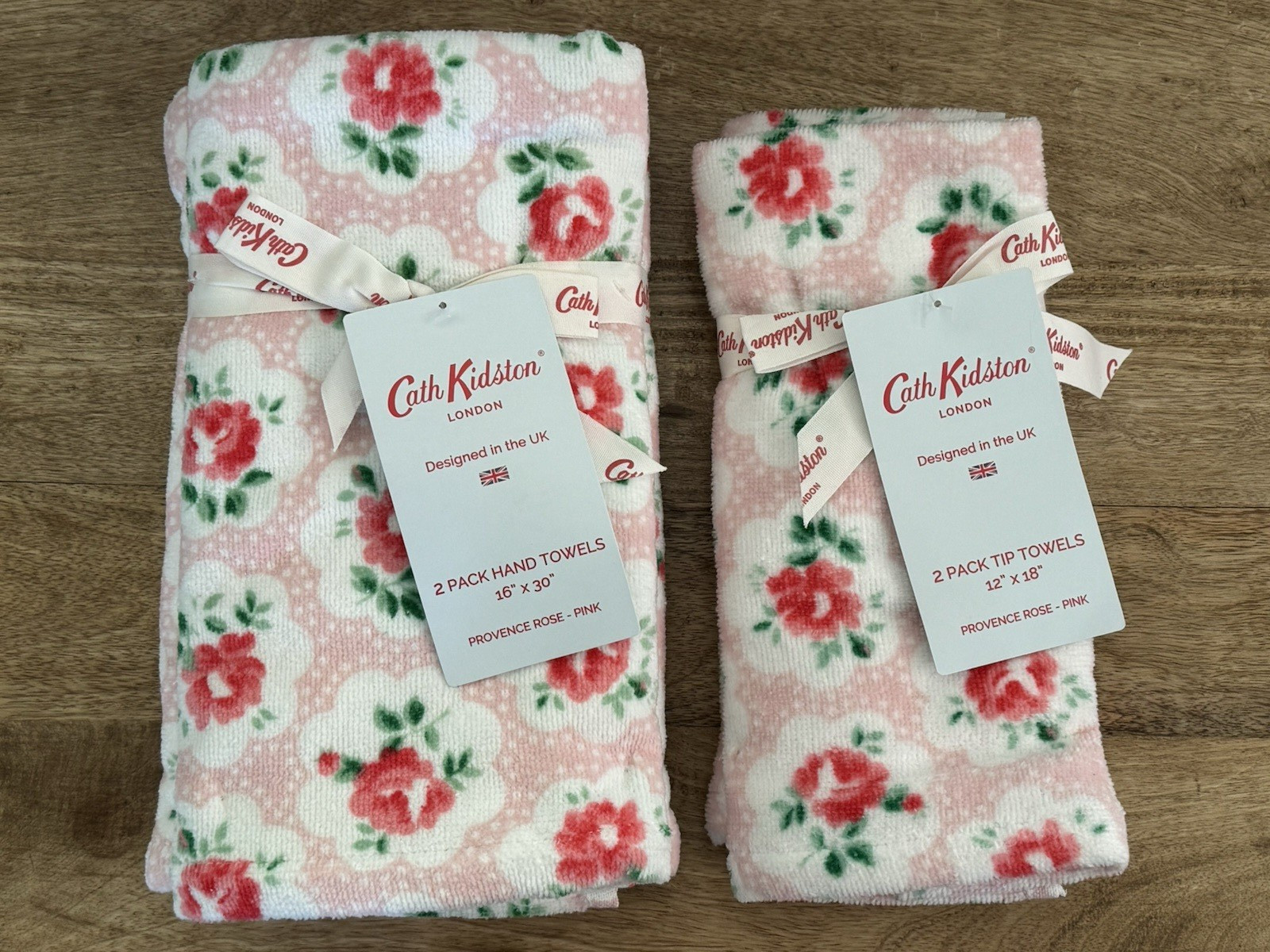 Cath Kidston Provence Rose Hand Tip Bathroom Towels NEW