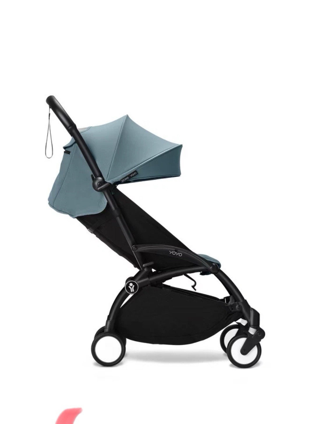 Stokke YOYO³ Travel Stroller 6+ – Teal / Aqua Green Color Pack on Black Frame