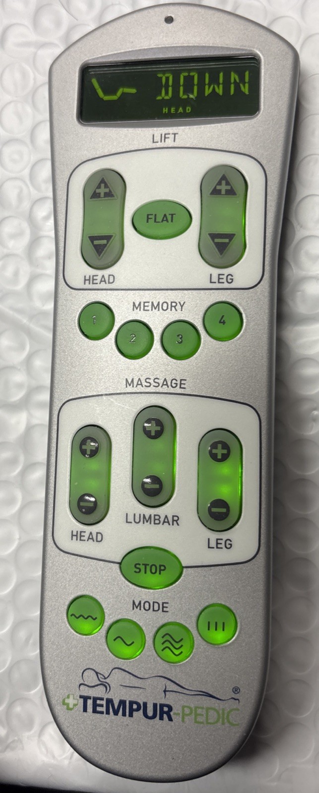 Tempur-Pedic Tempur-Ergo Premier 10003-RFREMS-L008 Wireless Remote Control