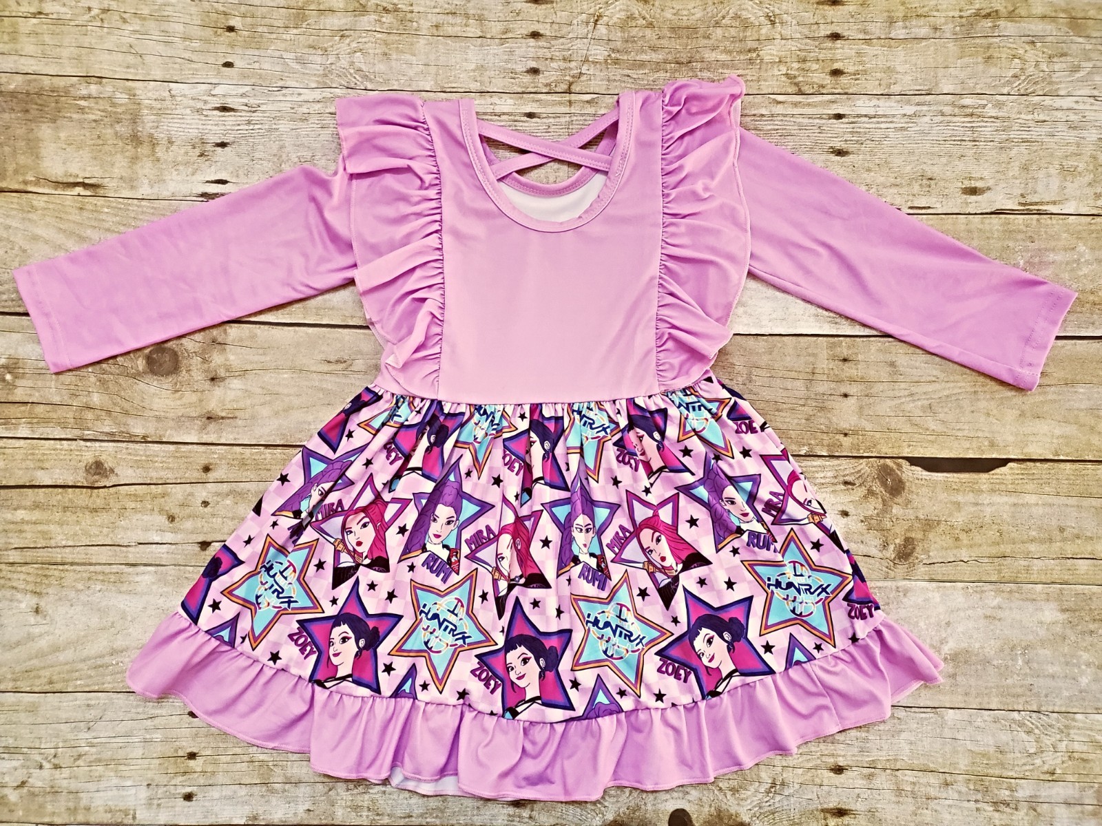 K-pop dress, Huntrix dress, K pop Demon Hunters dress. Rumi, Mira, Zoey