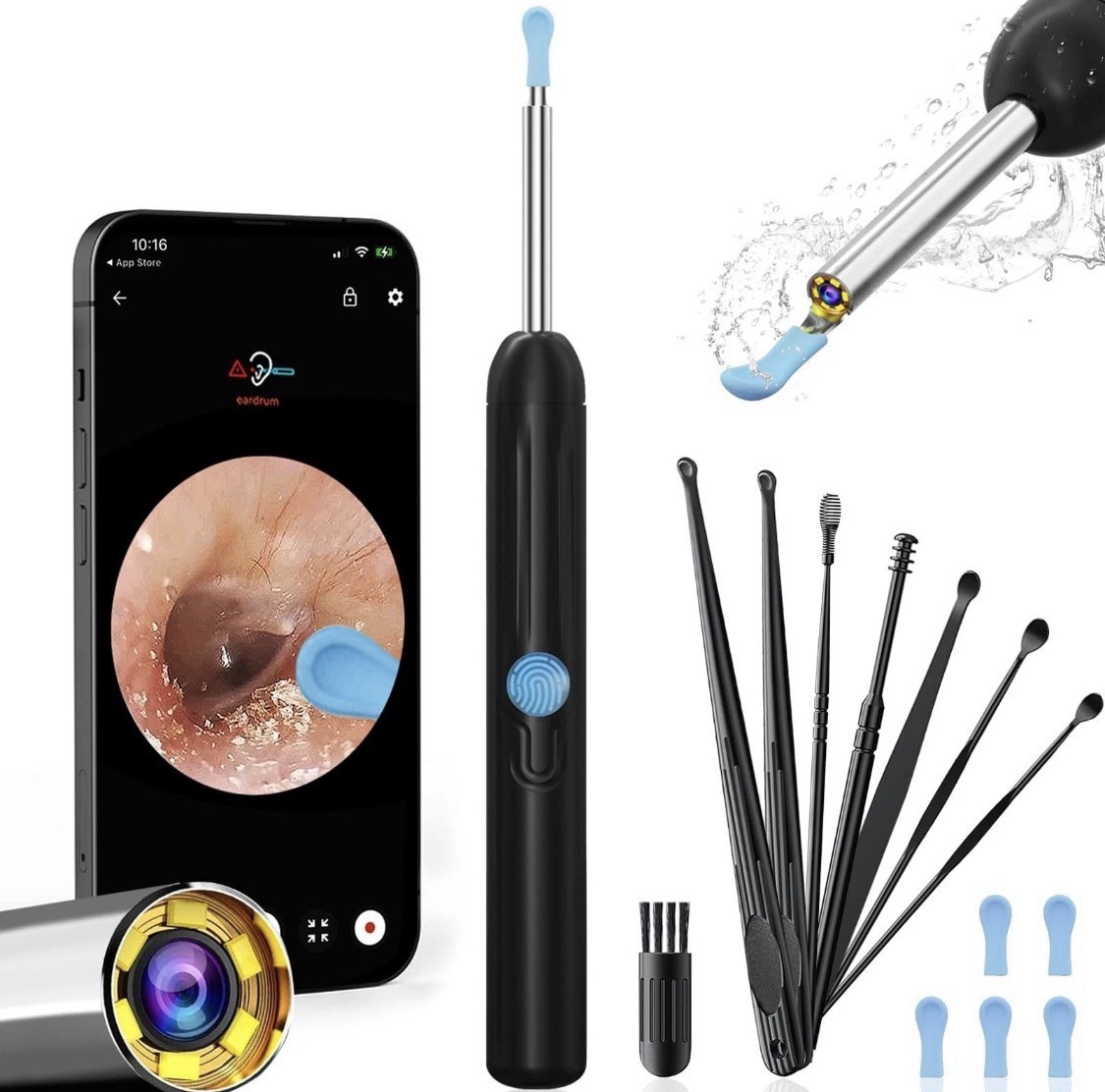 Wireless Ear Wax Removal Tool Camera HD Visual Otoscope Earpick