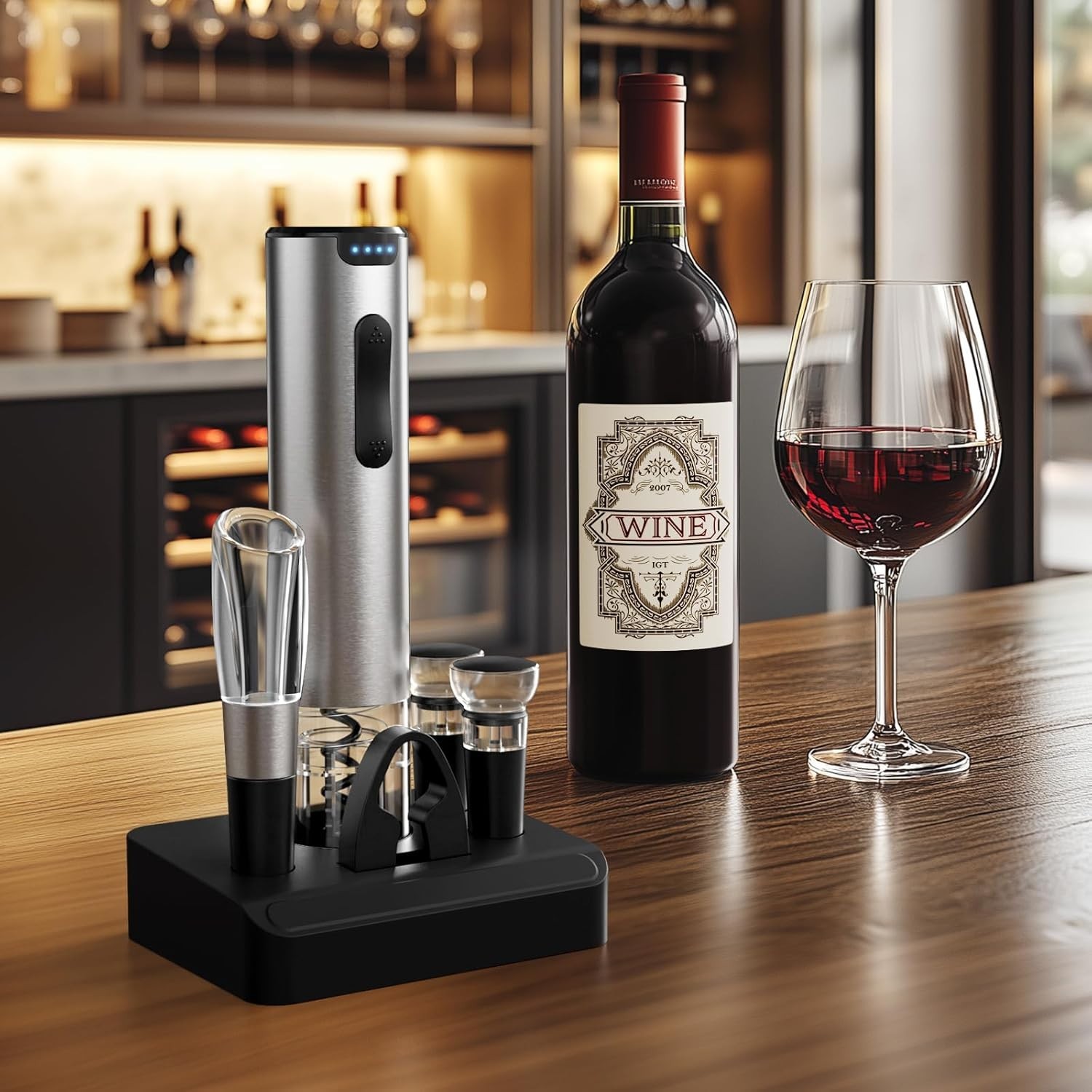 Sacacorchos eléctrico, sacacorchos automático con cortador de cápsulas