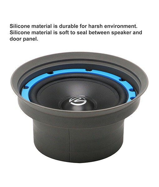 SPB65 Foldable Silicone 6.5” Car Speaker Baffle Kits with Egg Crate Foam