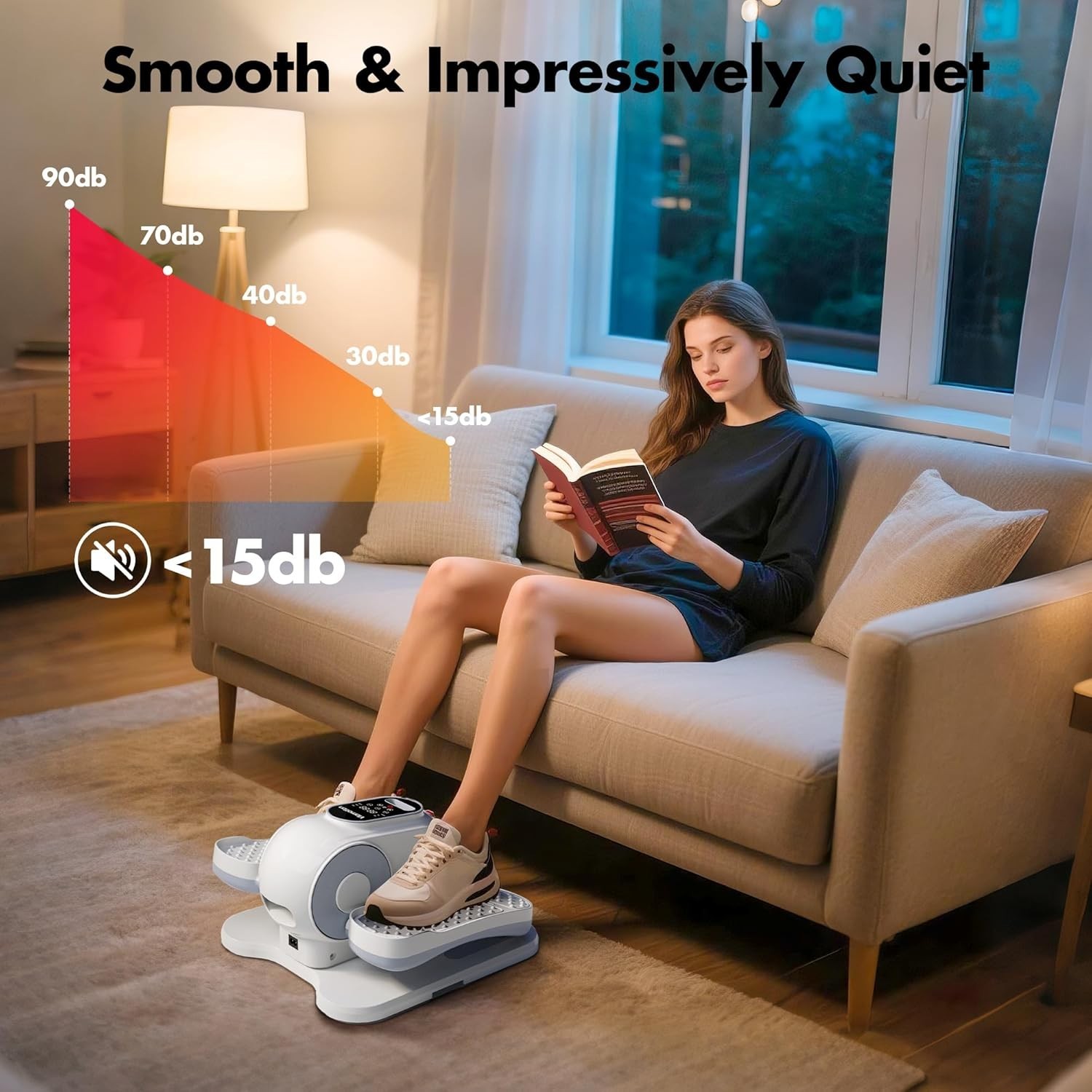 Under Desk Elliptical Machine, Leg Exerciser as Seen on TV While Sitting for Sen