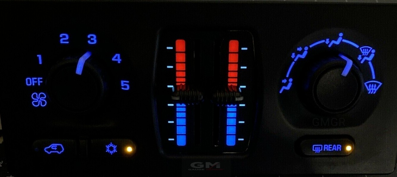 GM Climate Control Bulb to Blue LED DIY Upgrade Kit 03 04 05 06 Silverado Tahoe