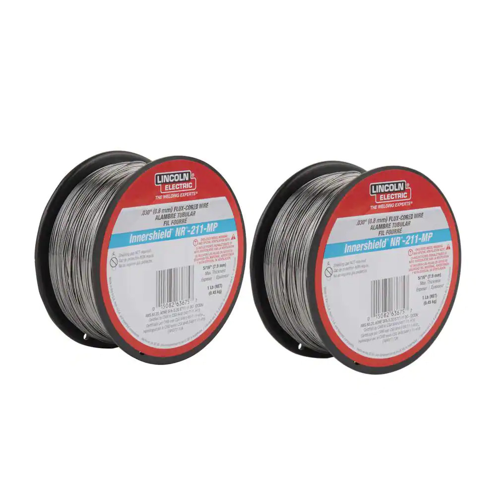NEW Durable 0.030 in. Flux Core Welding Wire for Mild Steel - Two 1 lb. Spools