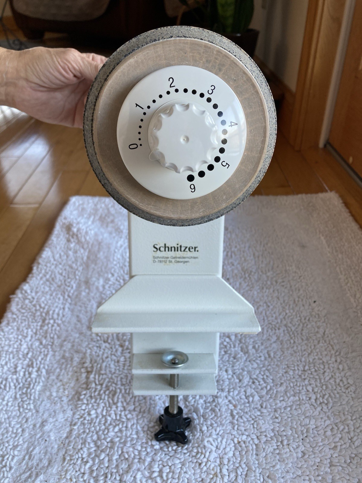 Schnitzer Model OH Hand Grain Mill--millstone & durable metal frame--GERMANY