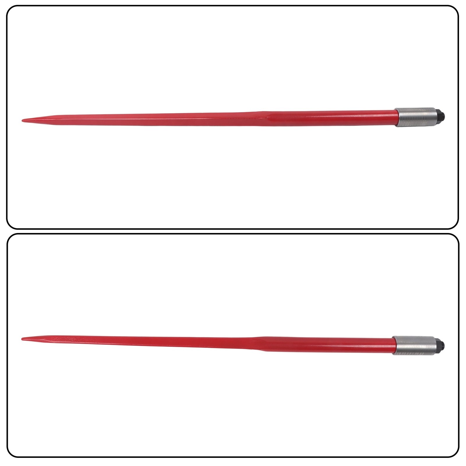 Hay Spear Attachment 49" With 2 Stabilizer Spears 3000 Lbs Capacity Bale Forks