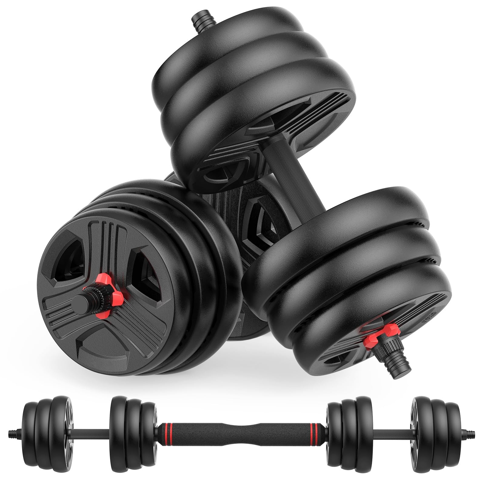 Adjustable Dumbbells Sets, 20/30/40/60/80lbs Free Weights Dumbbells Set of 2