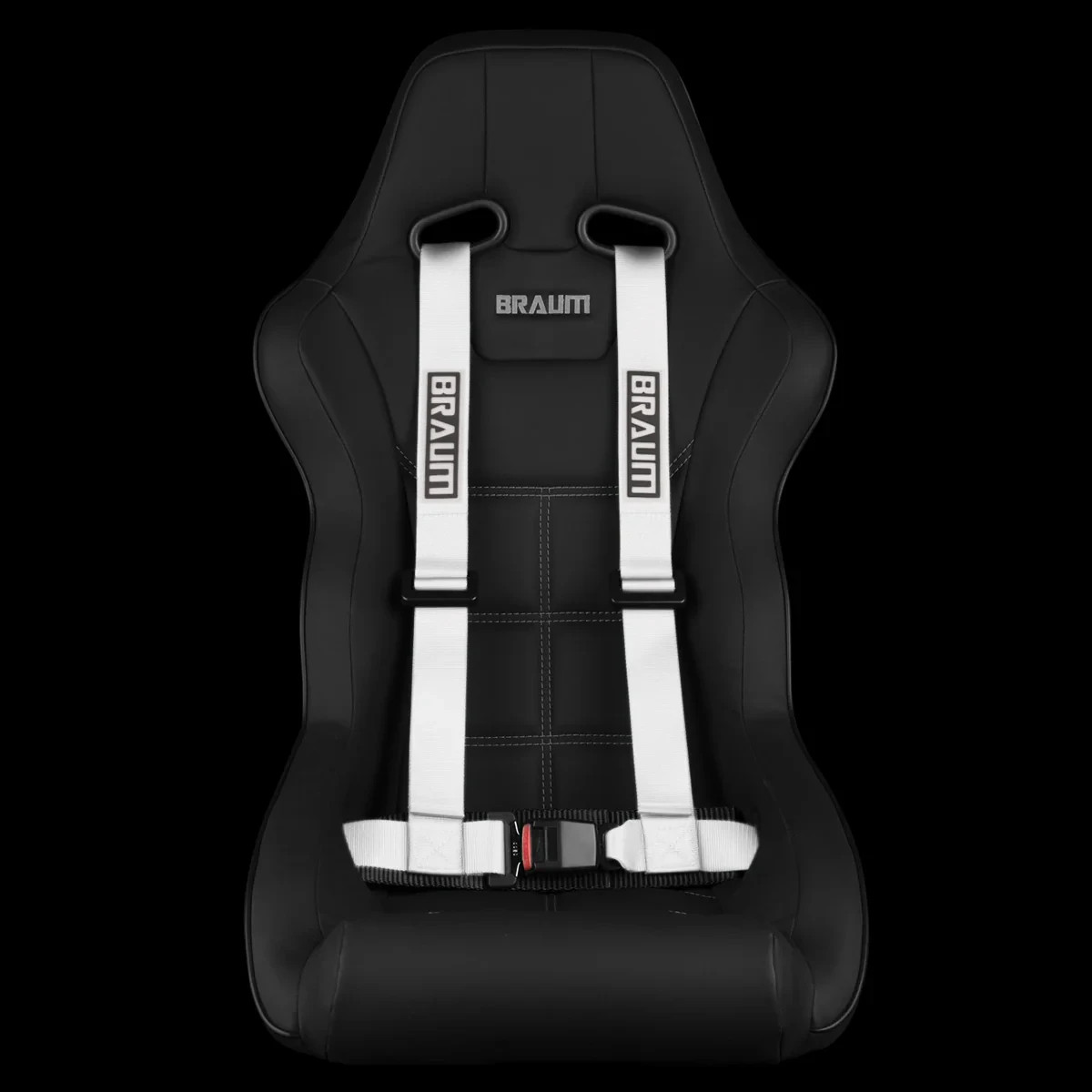 BRAUM Racing 4 Point 2" Strap Racing Single Harness - White - New