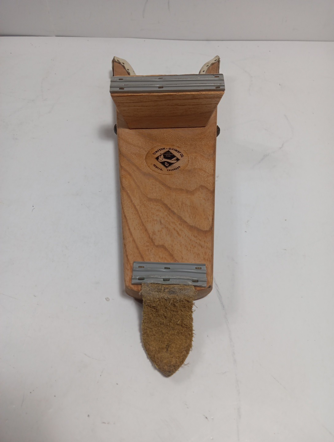 SIMPSON-QUIMBY CO Wooden Cowboy Boot Jack Leather Shoe Remover Denver Colorado