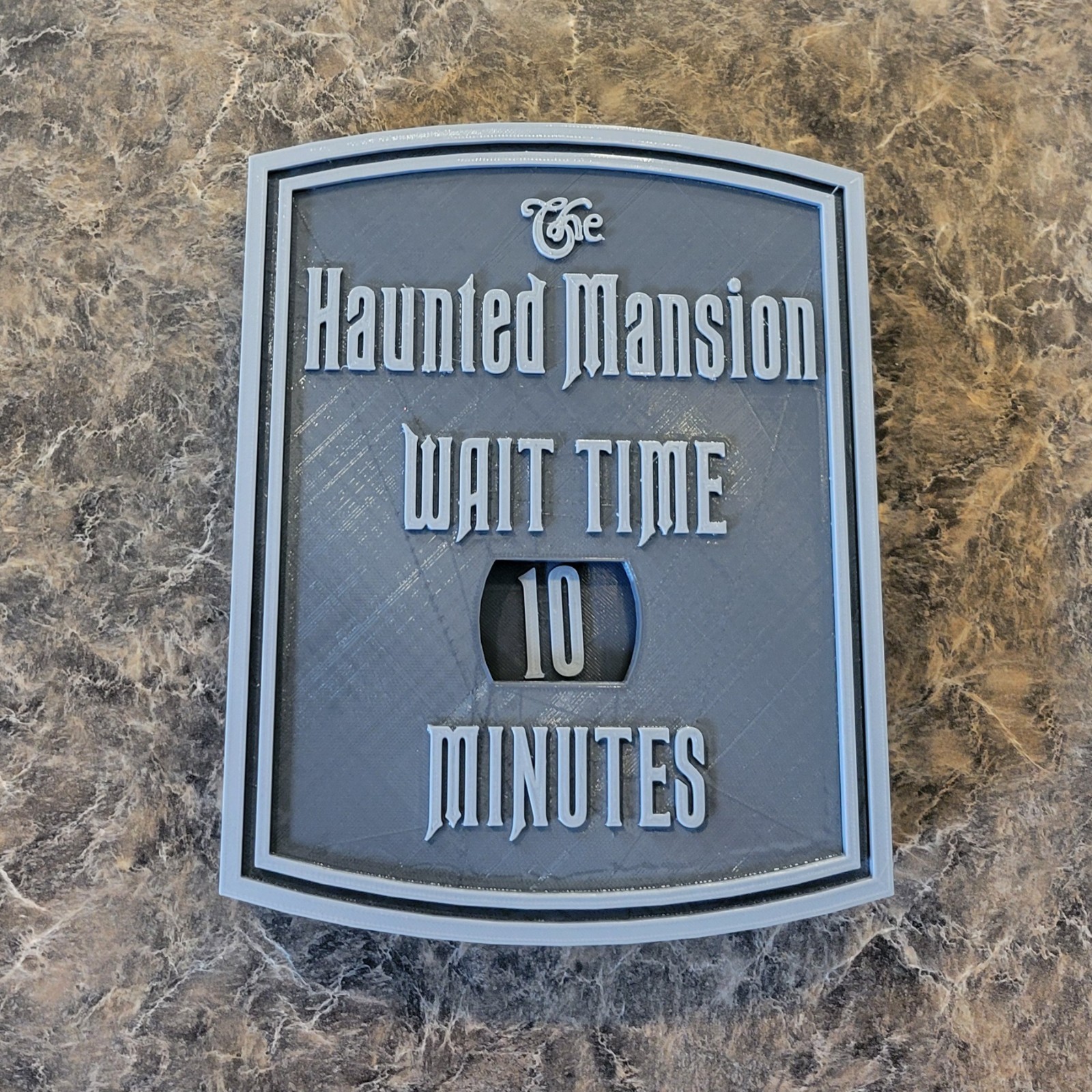 8.75 x 7 inches Haunted Mansion Wait Time Sign Plaque Replica - Disney World