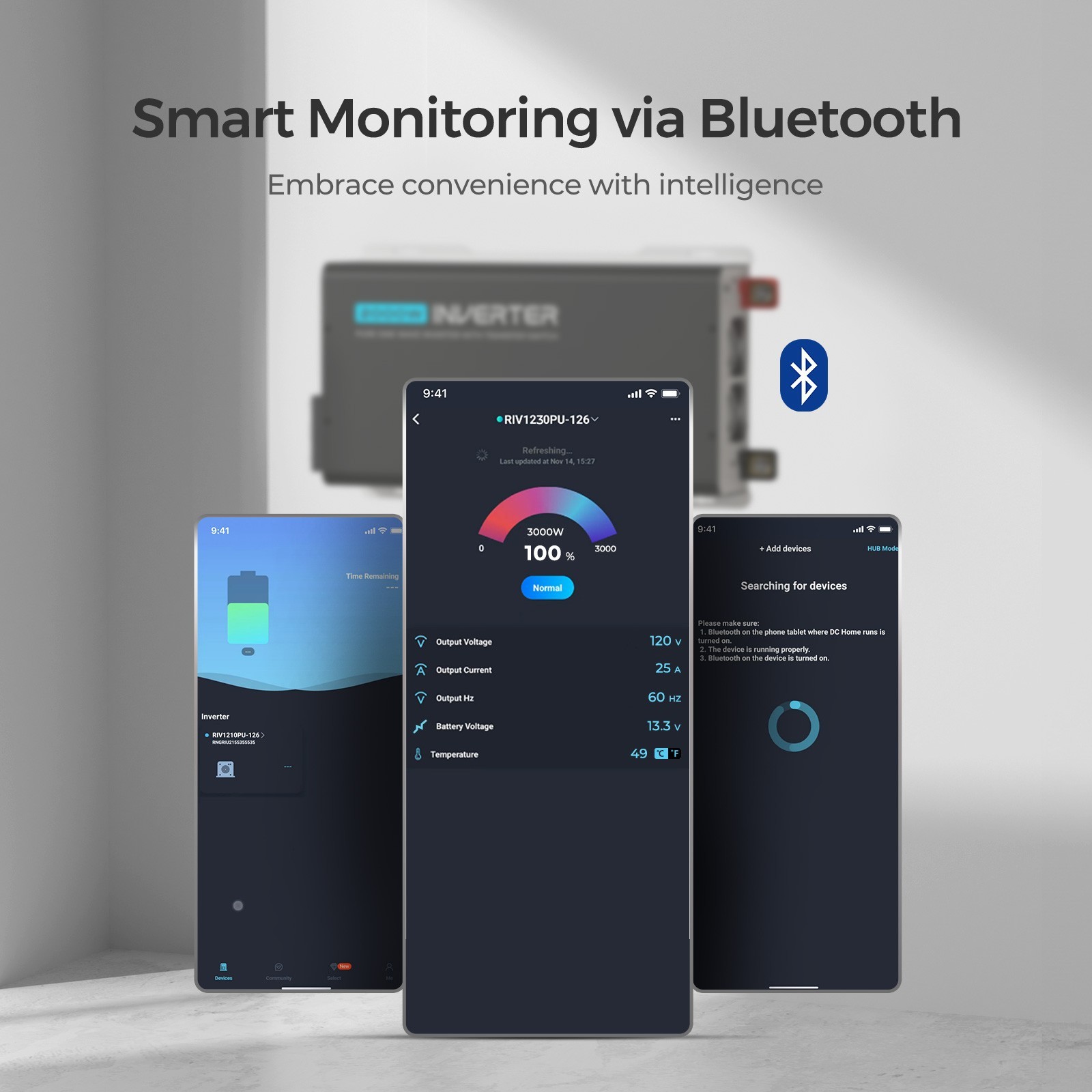 Renogy PUH 12V 3000W 2000W 1000W Pure Sine Wave Inverter W/ UPS Transfer Switch