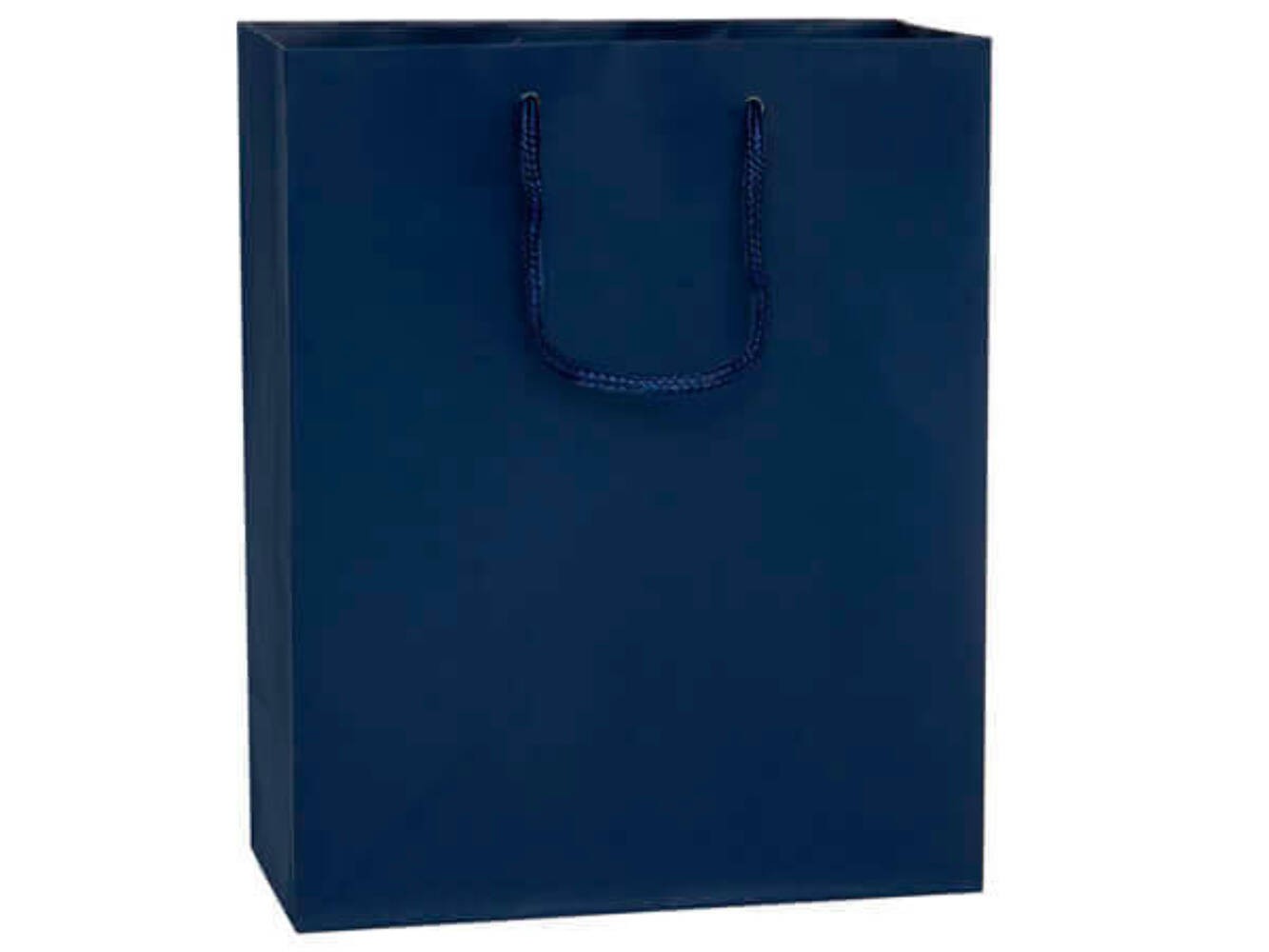 Matte Paper Cord Handle Gift Bags: Navy Matte- Medium