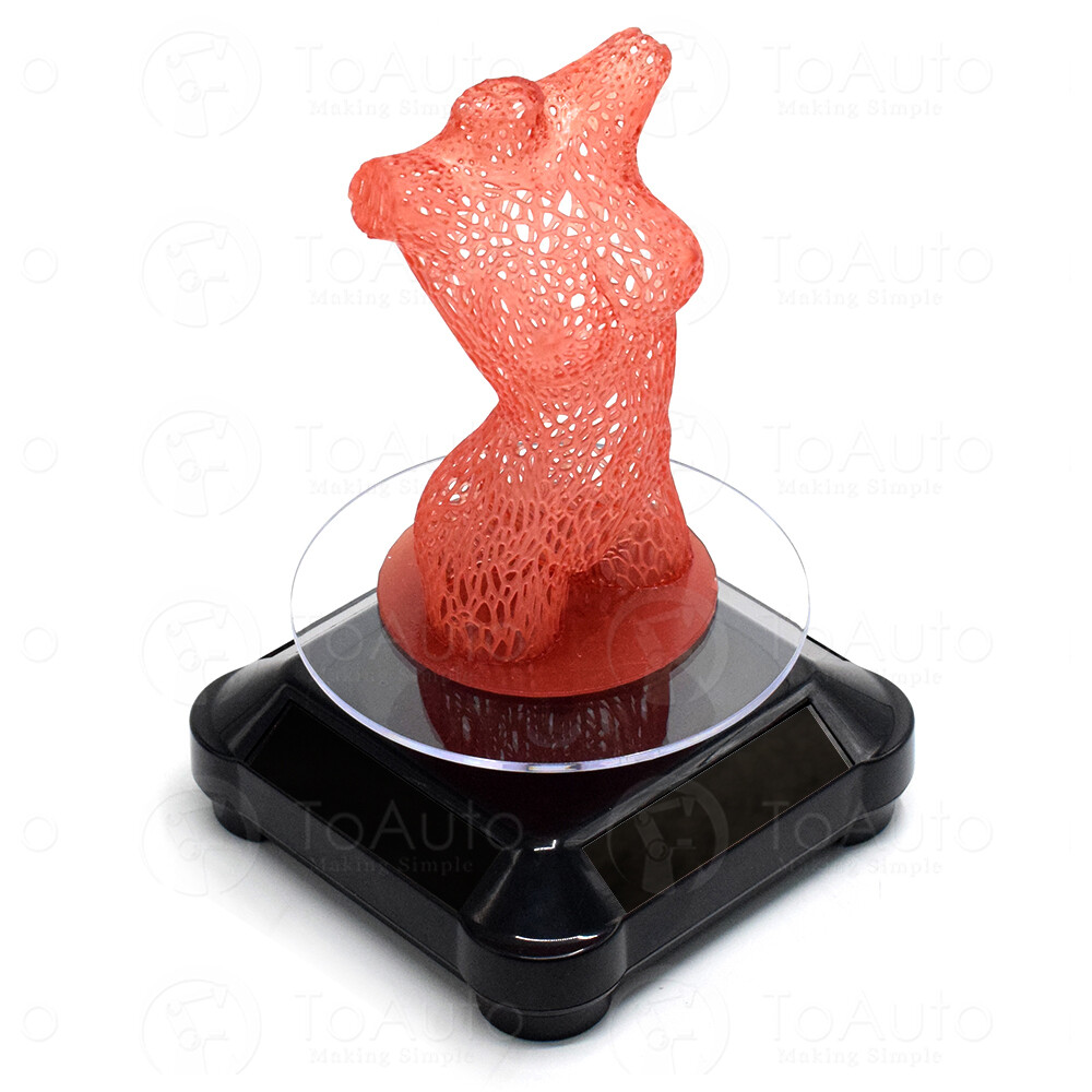 Rotating Display Stand 3.5" Solar Powered Jewelry UV Light Curing Turntable,US