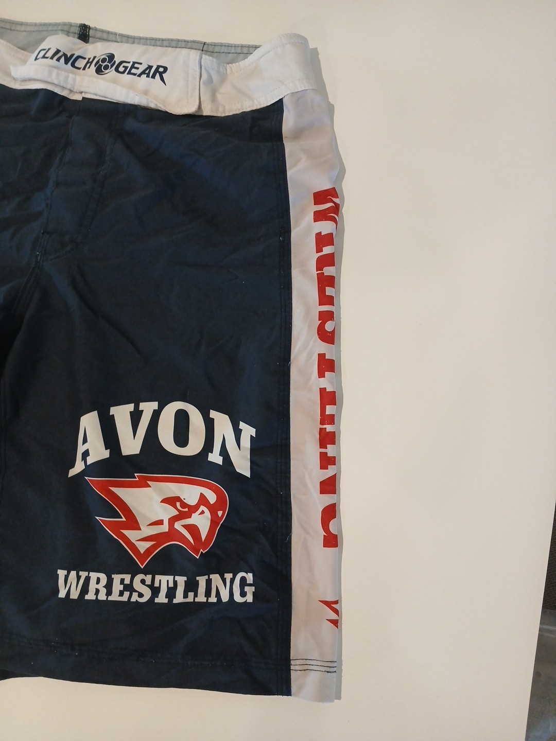 Mens Clinch Gear Fight Shorts Wrestling Team Shorts Blue Size 34