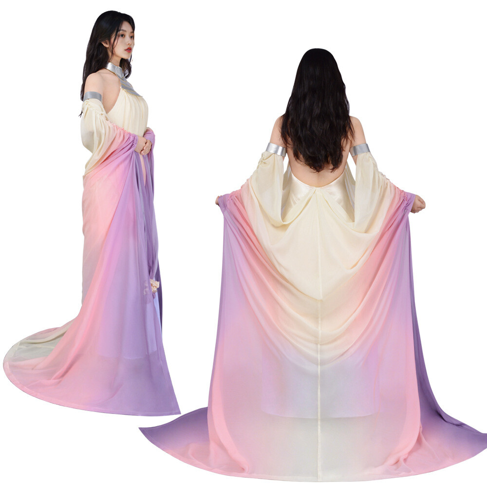 Padme Amidala Cosplay Costume Lake Dress Space Battle Suit Queen Padme Amidala