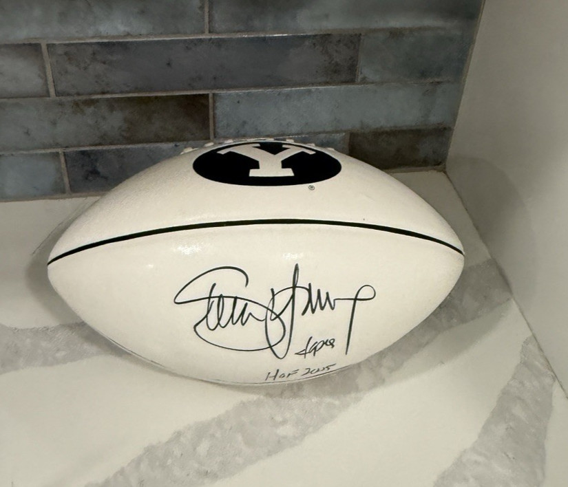 Steve Young Signed Autographed BYU Brigham Young Cougars 49ers Football JSA COA
