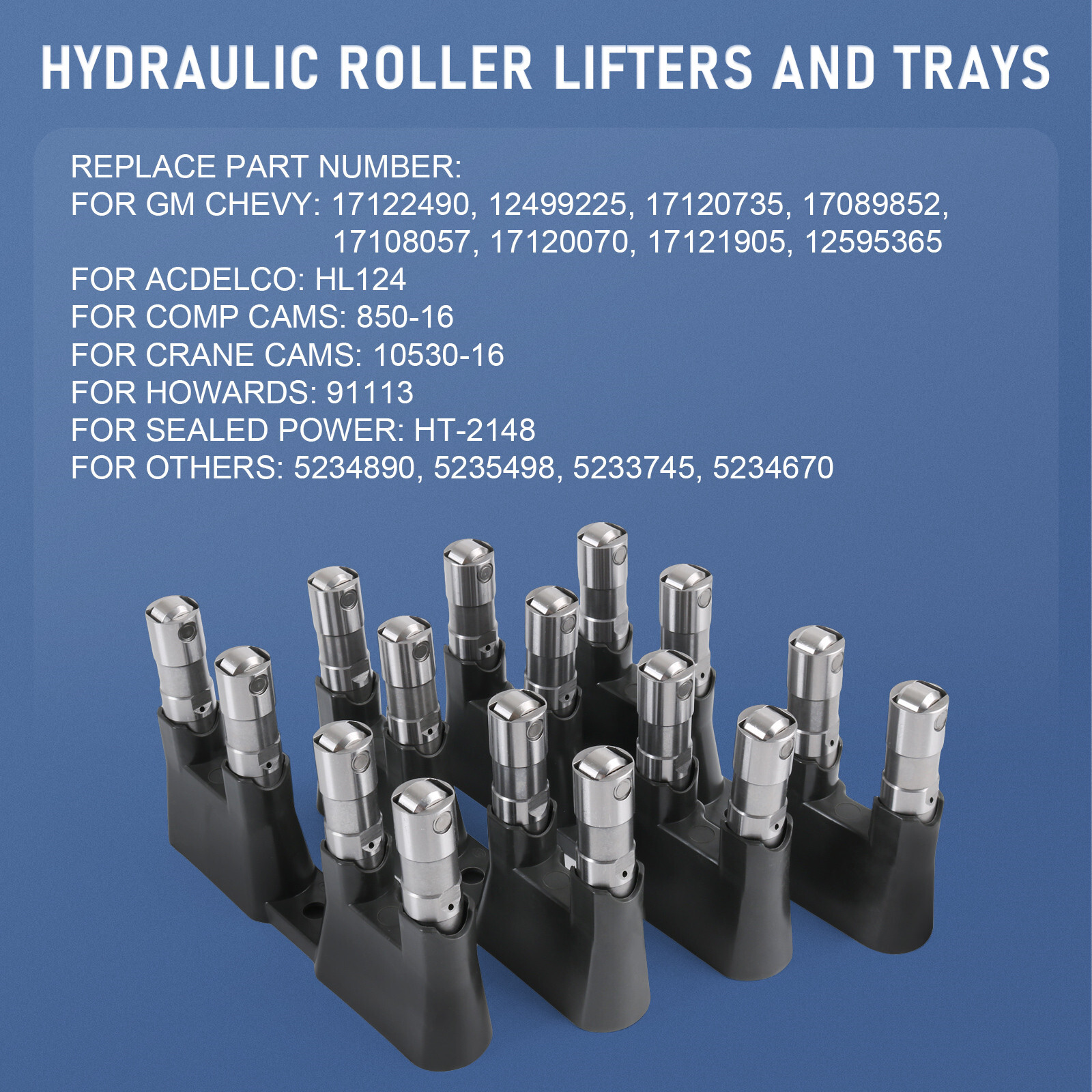 GM LS7 Lifters & Guide Trays For Chevy GMC LS/LQ 4.8 5.3L 5.7L 6.0L 6.2L