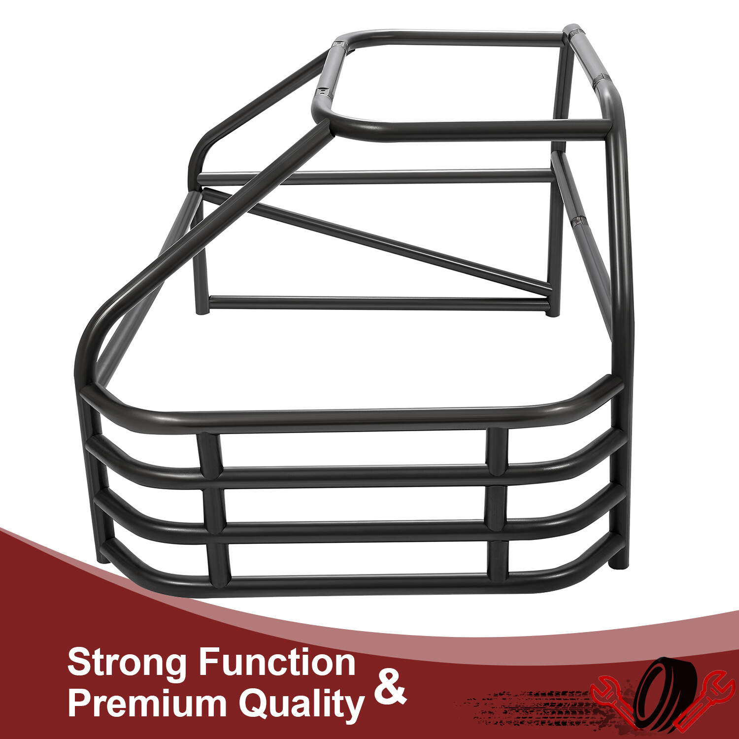 Universal Roll Cage Kit Steel Standard Roll Bars Repalcement For ALL 22107 Black