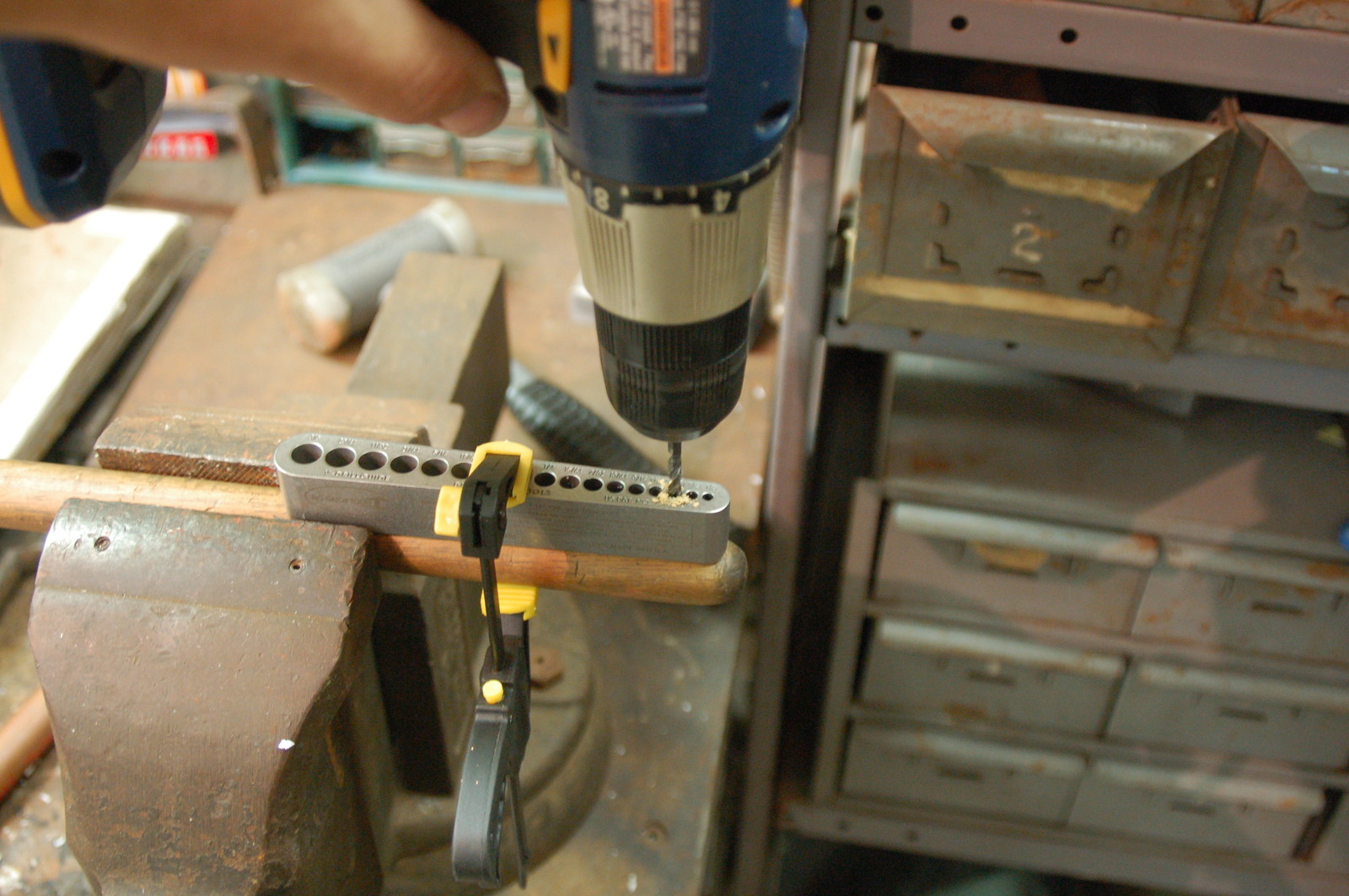Drill Block - 17 holes - comparable to a portable drill press - drill anywhere!