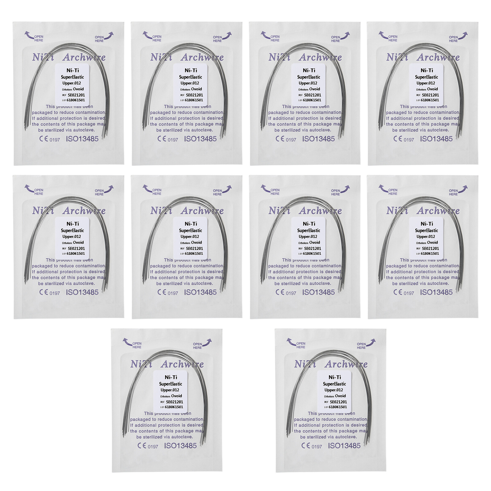 Dental Ortho Supper Elastic Niti Round Arch Wire 012/0.14/0.16/ 0.18/0.20 po