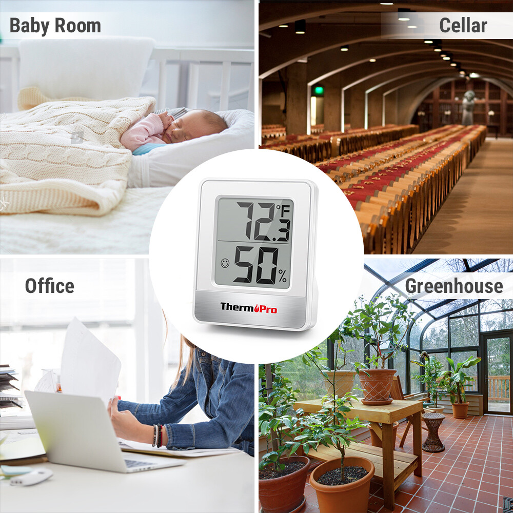 2*TP49ThermoPro Digital IndoorThermometer Hygrometer Temperature Humidity Meter