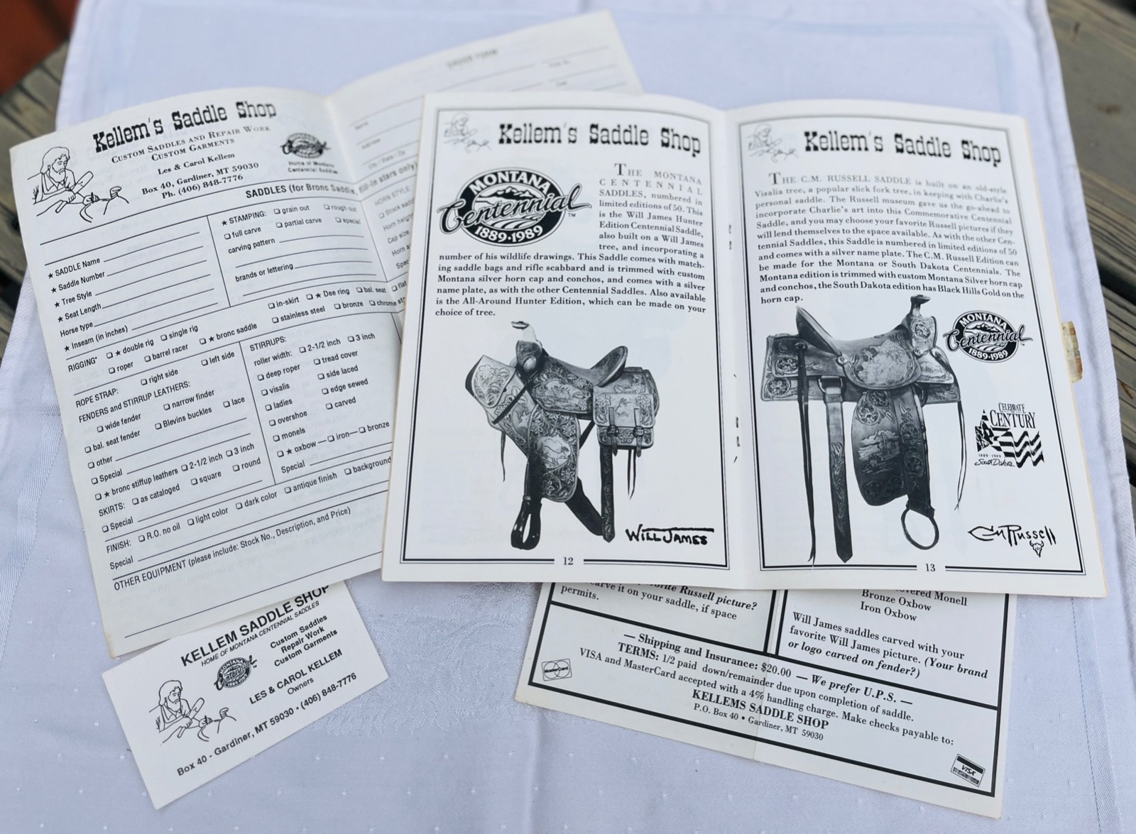 RARE VTG 1989 KELLEM'S SADDLE SHOP Montana Centennial Catalog/Price List