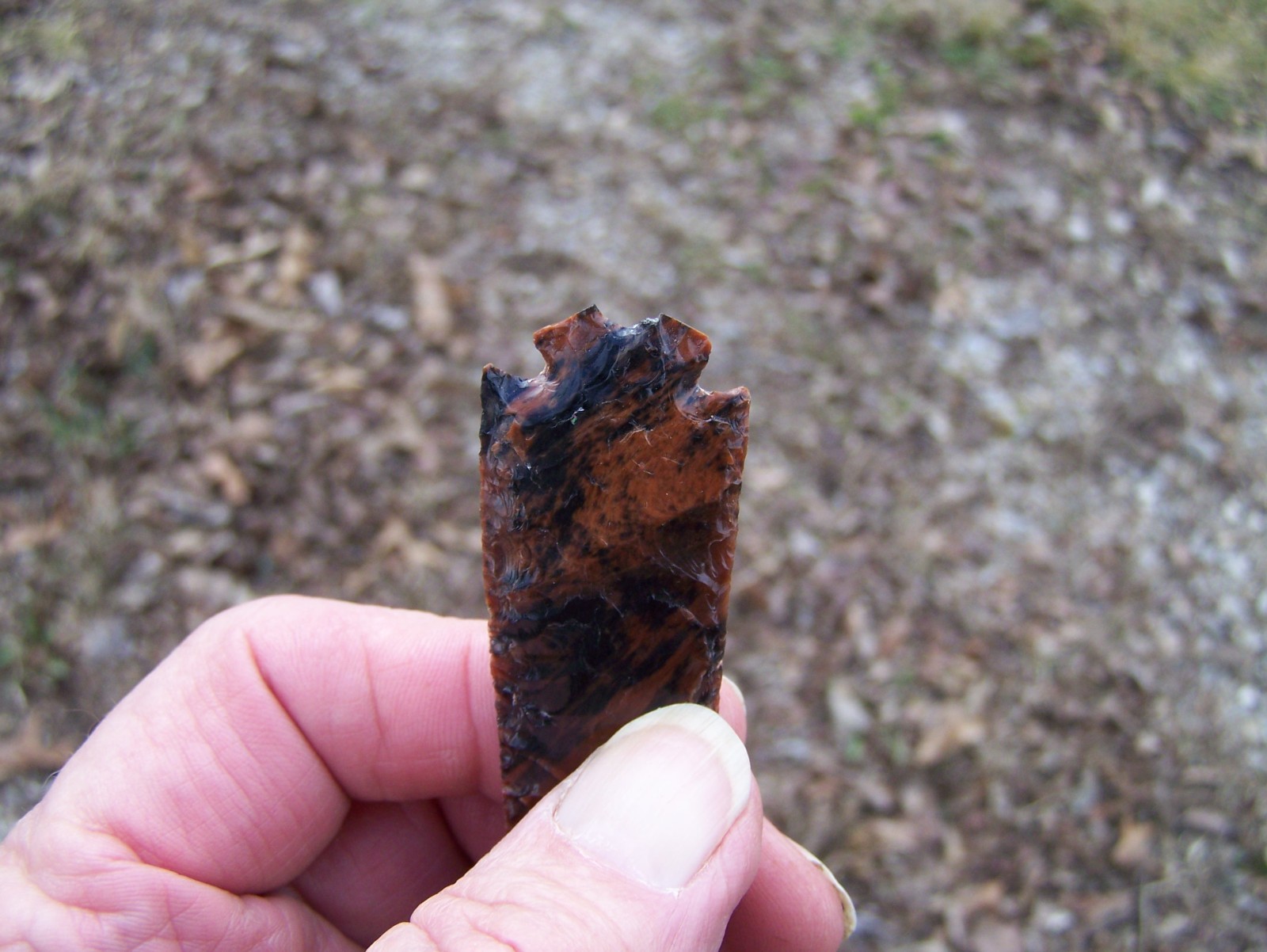 Large thin mahogany obsidian arrowhead reproduction artifact! (Read listing)