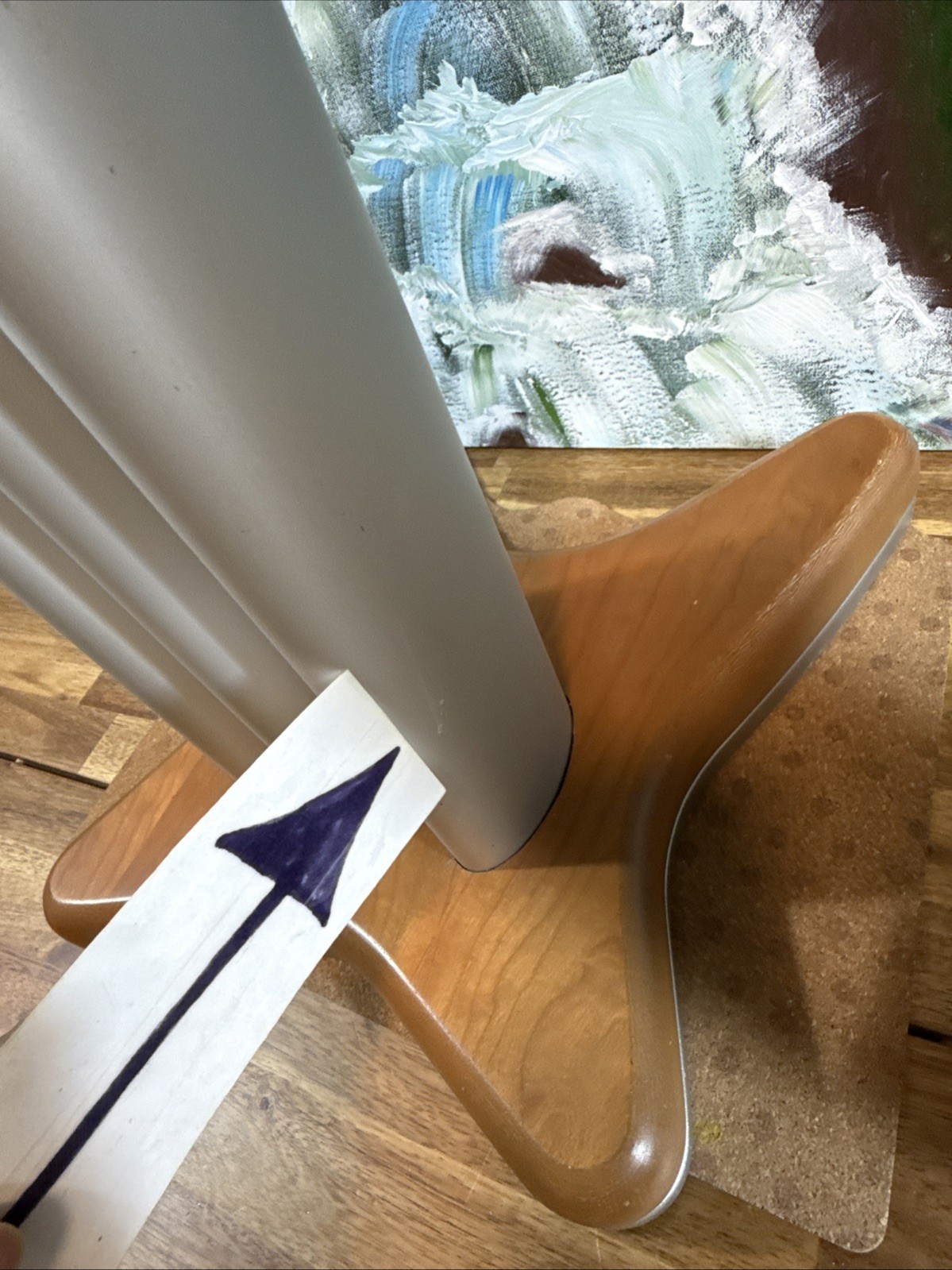 speaker stands pair Metal Wood Base Bookshelf Large Subwoofer Center Channel