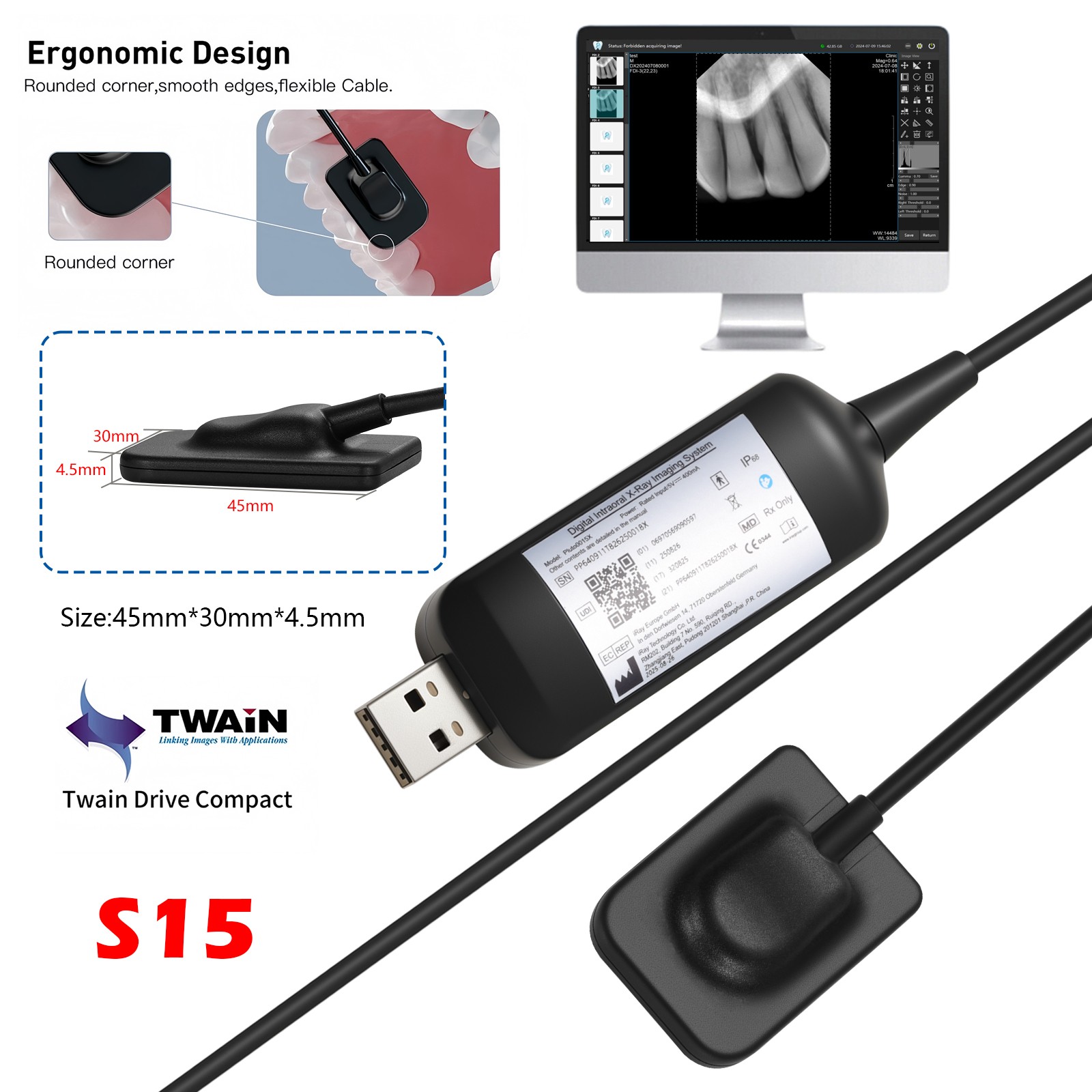 USA Dental X-Ray Positioner Digital Xray Sensor Holder Film Positioning System
