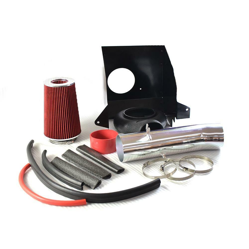 Cold Air Intake 4Inch 94-01 5.2/5.9L Heat Shield + Filter for Dodge Ram 1500 Red