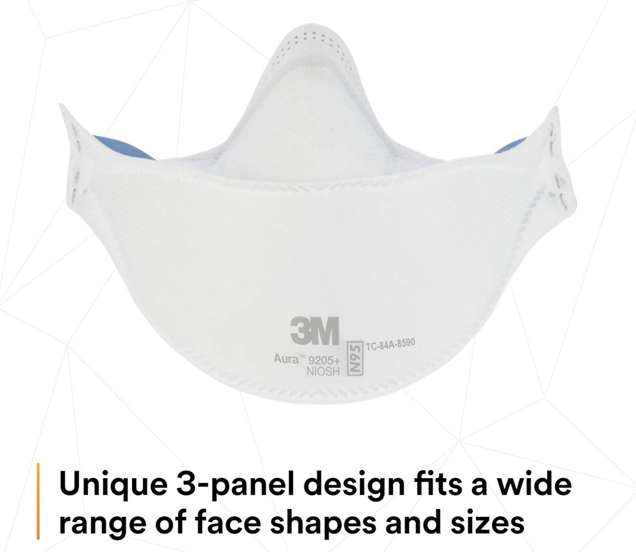 3M Aura 9205+ N95 NIOSH Approved Particulate Respirator Face Mask (20 Pack)