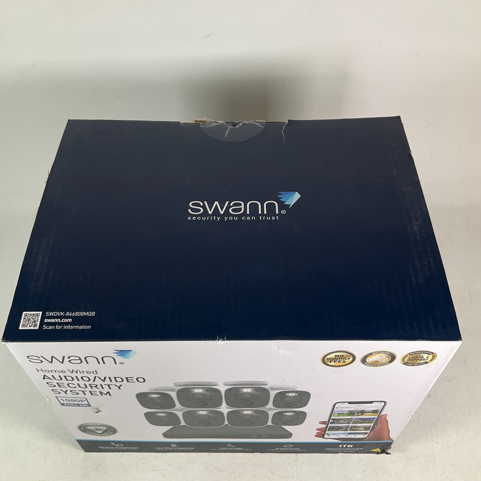 Swann 8 Camera Home Wired Audio/Video Security System SWDVK-846808MQB NEW