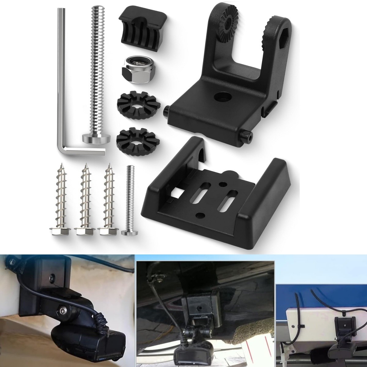 740093-1 For Humminbird Transducer Mount MHX XNT Hardware Transom Mount Bracket