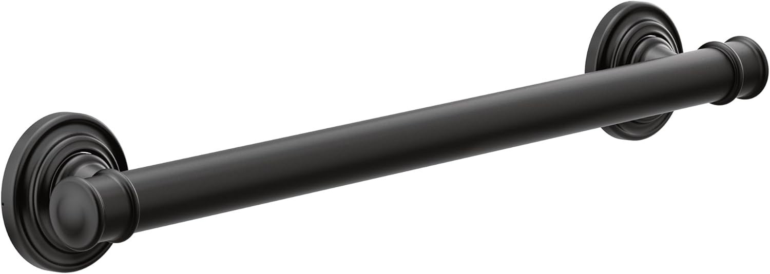 Moen YG6418BL Belfield Safety 18-icnh Grab Bar in Matte Black
