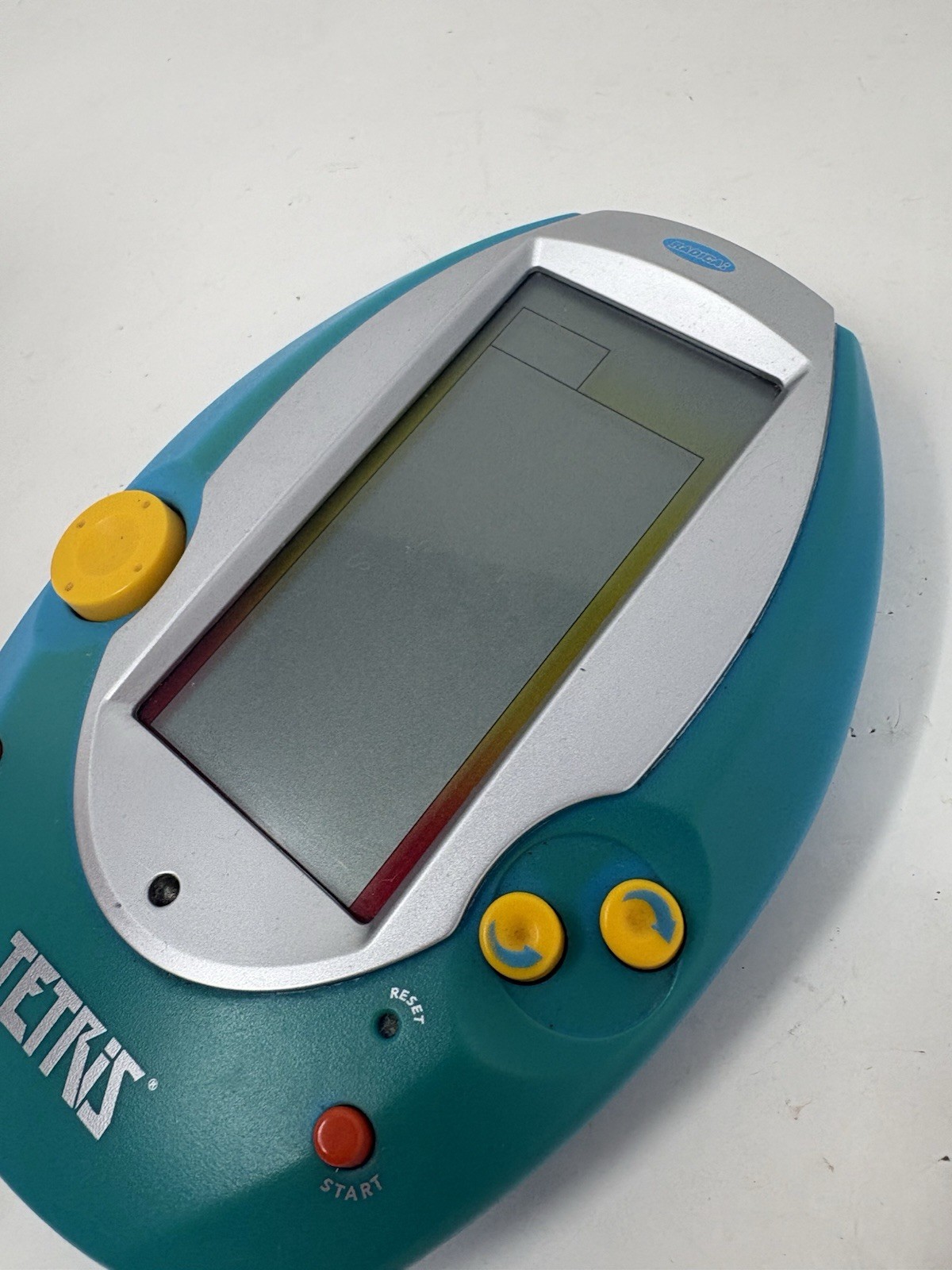 Vintage 2005 Radica Tetris Handheld Electronic Game Blue Silver Tested WORKS!