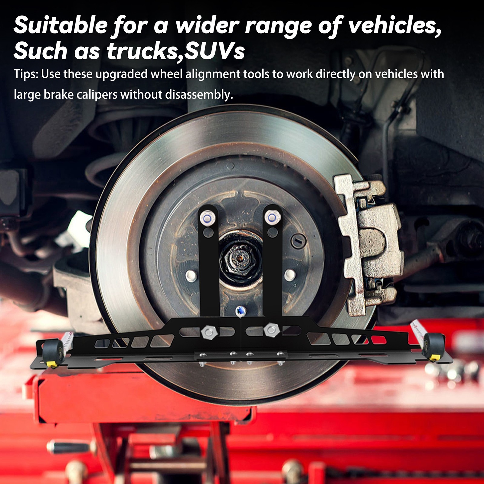 2 Pack Upgraded Wheel Toe Alignment Tool Plate Kit w/Measuring Tapes, Heavy Duty